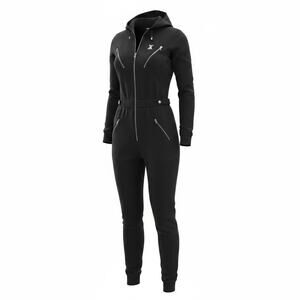OnePiece Norwegian Original Slim Hooded Zip Jumpsuit Onesie Black Size XS